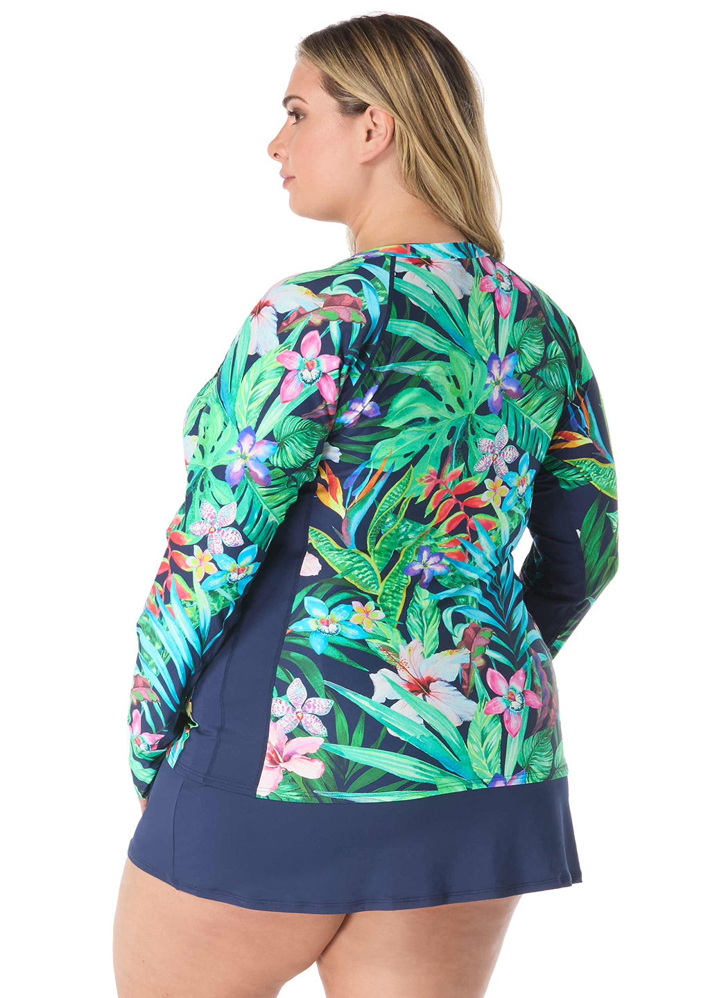 Beach House Women's Plus Size Tropic Paradise Ava Rash Guard