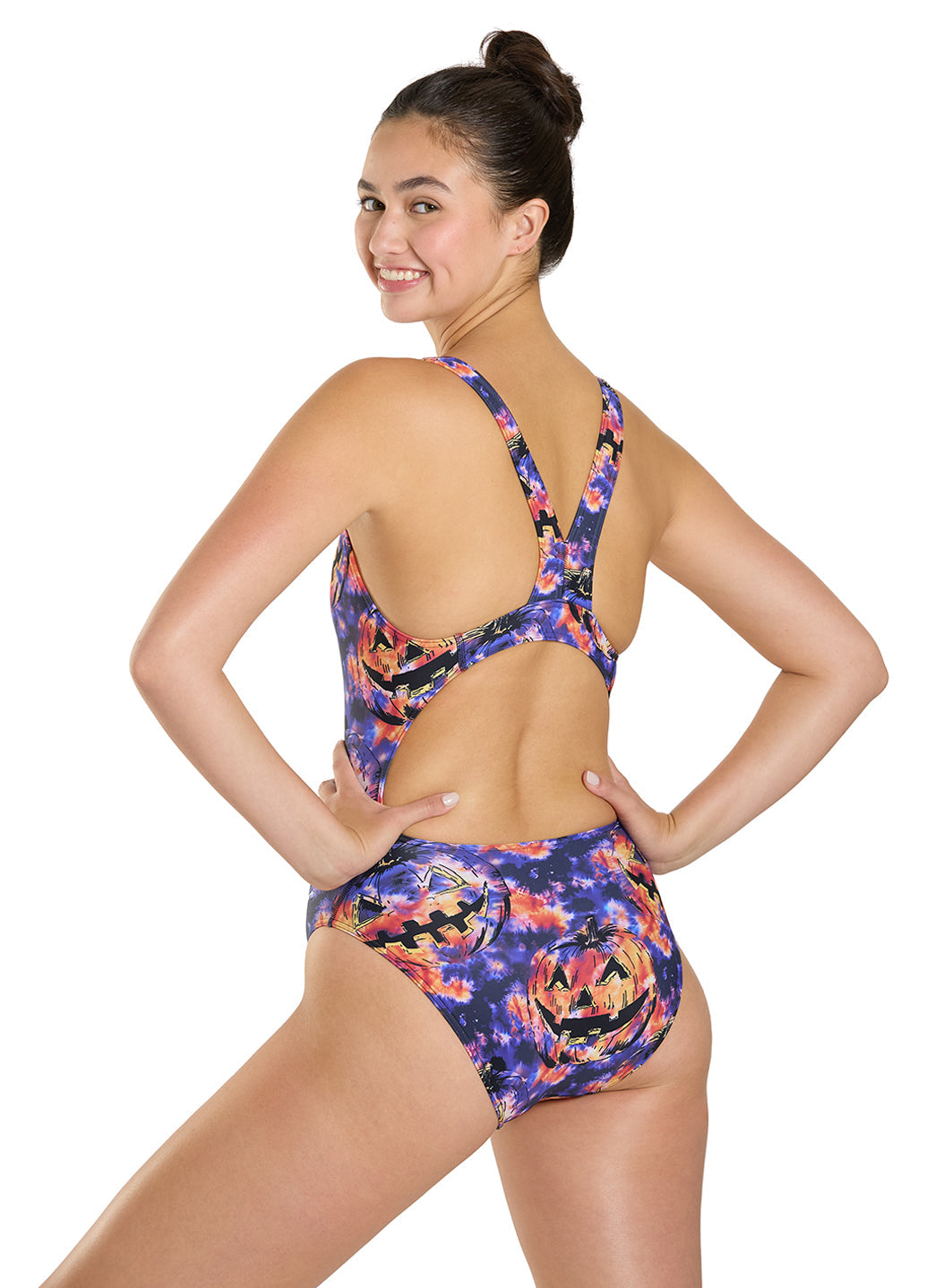Sporti Haunted Harvest Wide Strap One Piece Swimsuit (22-44)