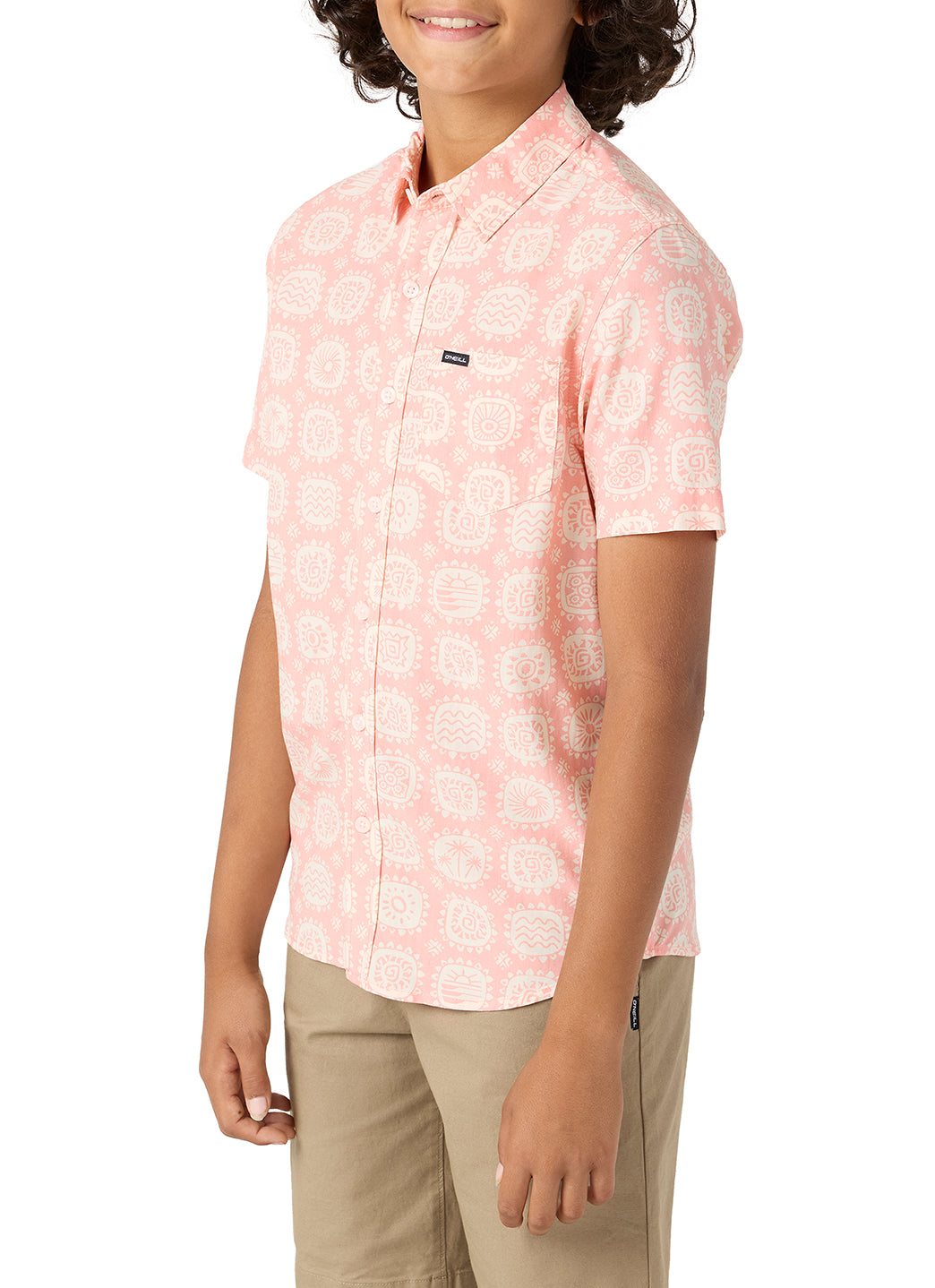 O'Neill Boys' Oasis Eco Short Sleeve Button Down Shirt (Big Big)