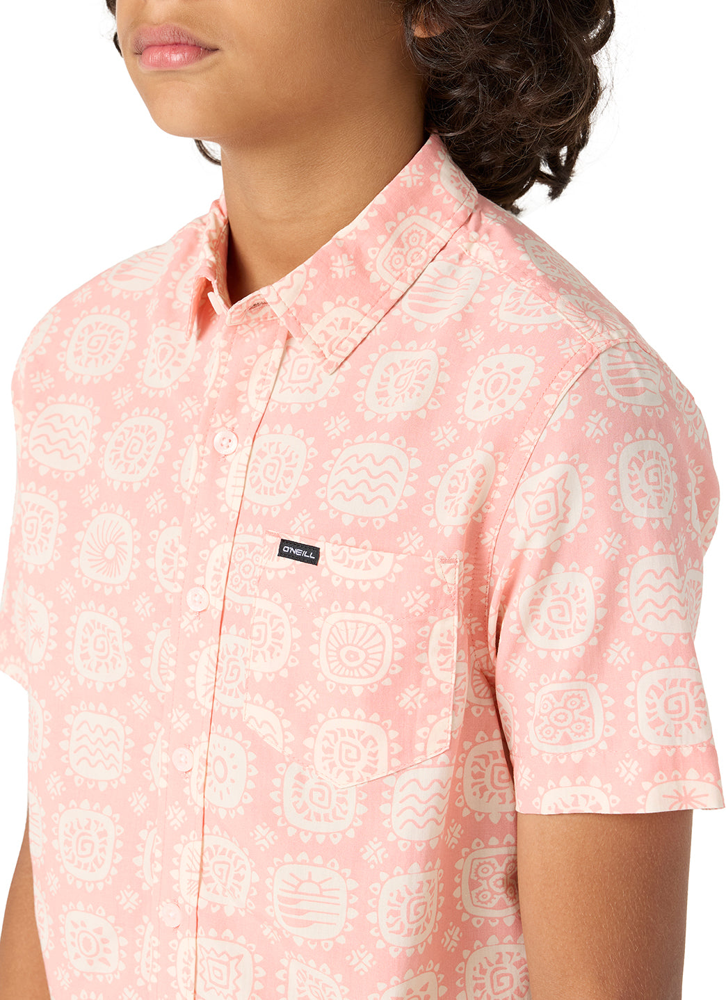 O'Neill Boys' Oasis Eco Short Sleeve Button Down Shirt (Big Big)