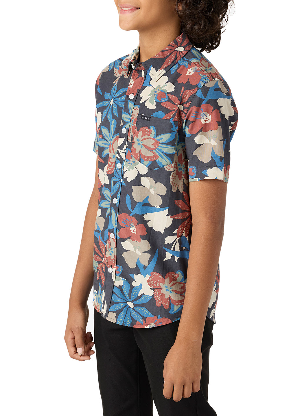 O'Neill Boys' Oasis Eco Short Sleeve Button Down Shirt (Big Big)
