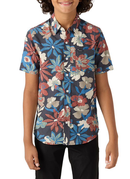 O'Neill Boys' Oasis Eco Short Sleeve Button Down Shirt (Big Big)