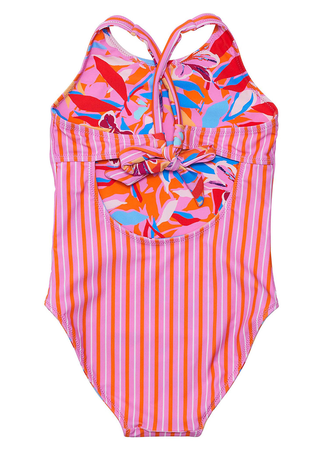 Snapper Rock Girls' Blooming Sunset Cross Back One Piece Swimsuit (Little Kid, Big Kid)