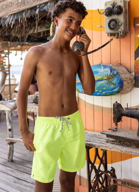 Snapper Rock Boys' Citron Comfort Lined Swim Trunk (Toddler, Little Kid, Big Kid)