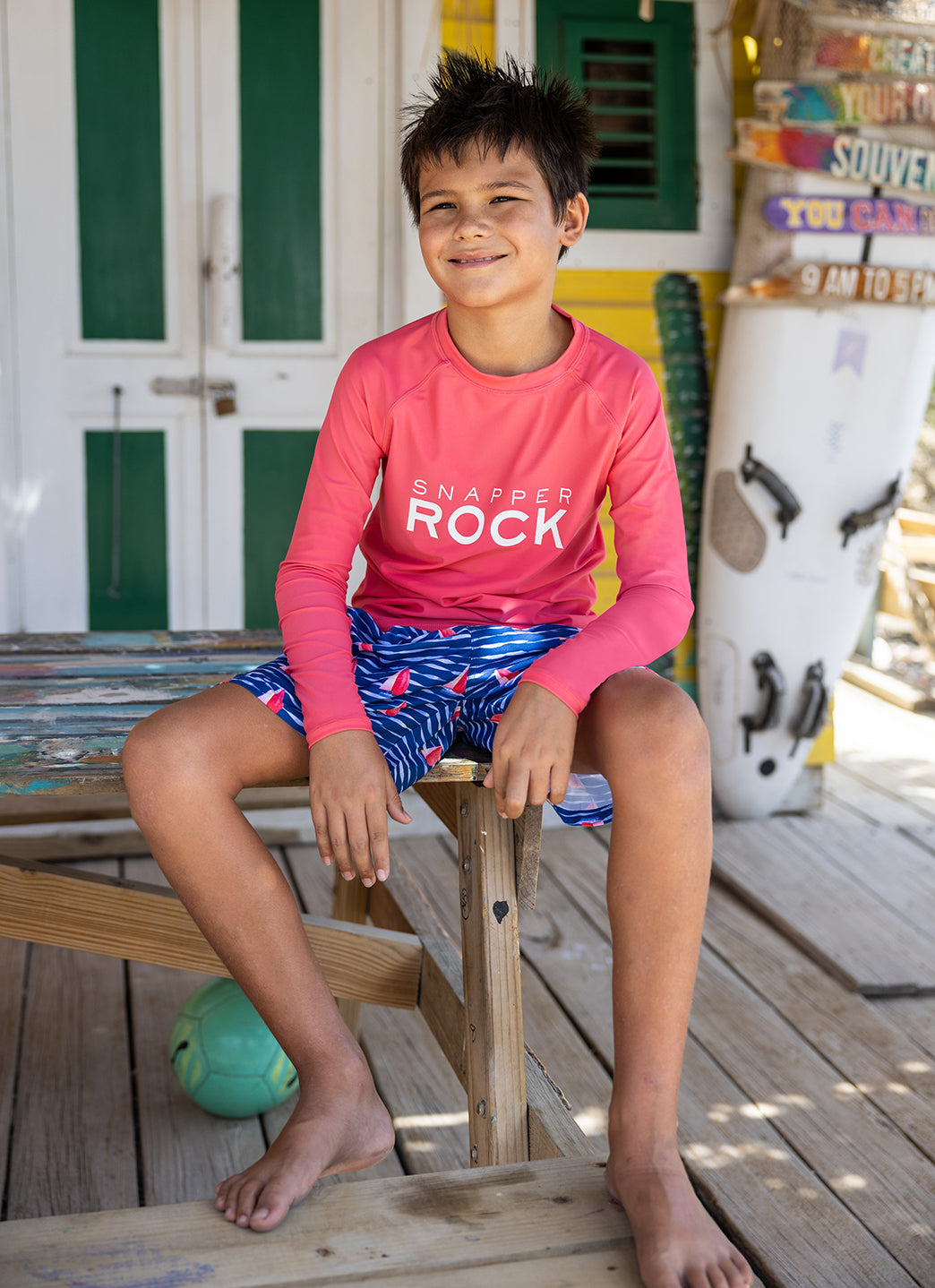 Snapper Rock Boys' Sailboat Rock Swim Trunk (Toddler, Little Kid, Big Kid)