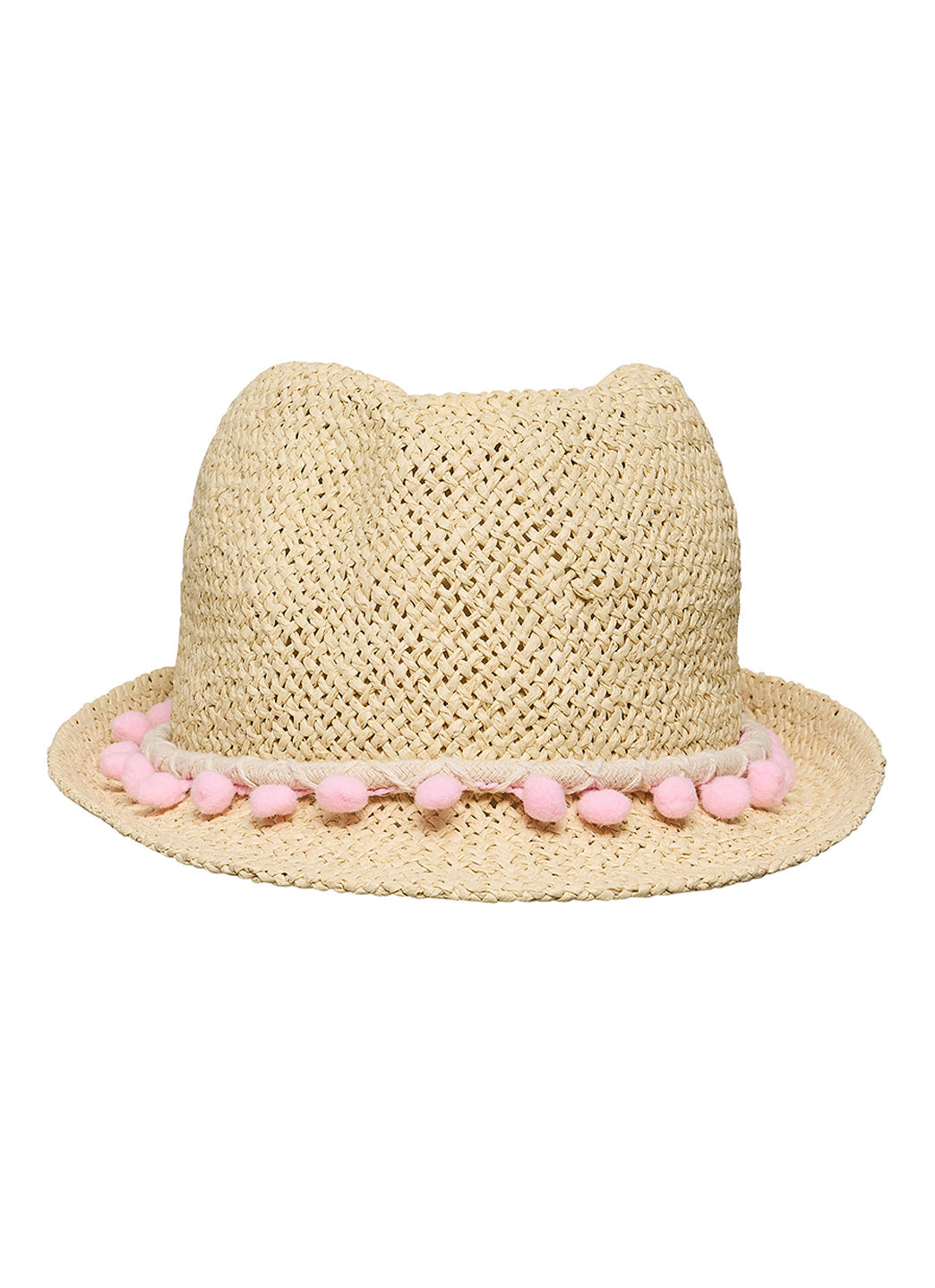 Snapper Rock Kids' Pink Pompom Fedora Hat