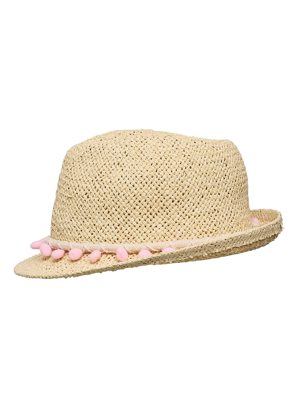 Snapper Rock Kids' Pink Pompom Fedora Hat