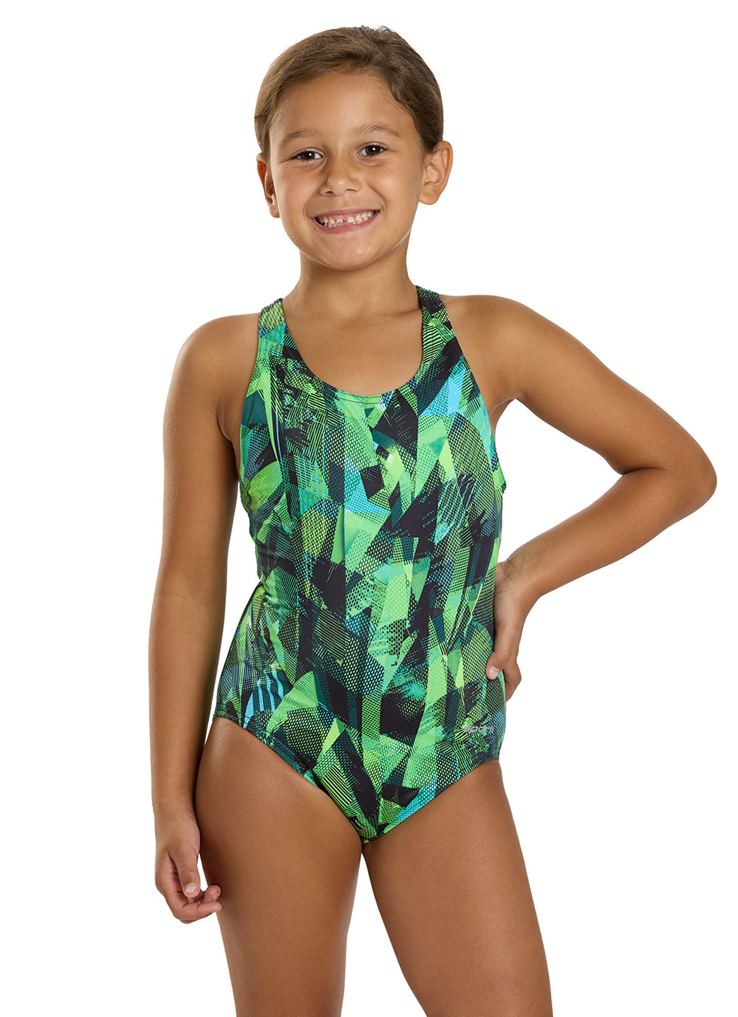 Sporti Girl's Catalyst Racer Back One Piece Swimsuit (Toddler, Little Kid, Big Kid)
