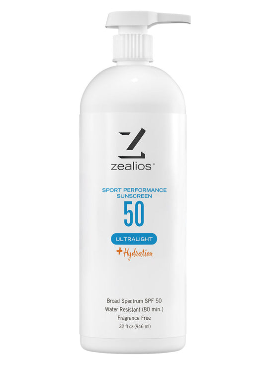 Zealios Skin Care Sport Performance  Ultralight plus Hydration SPF 50 Sunscreen, 32 oz