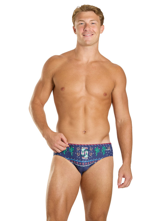 Sporti Granny Sweater Jingle Spurs Brief Swimsuit (26-40)