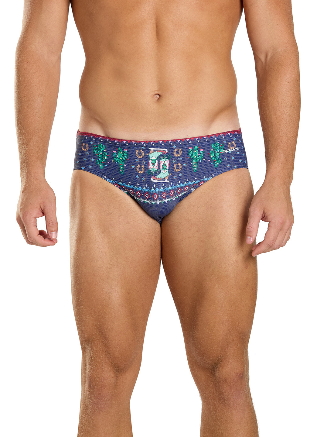 Sporti Granny Sweater Jingle Spurs Brief Swimsuit (26-40)