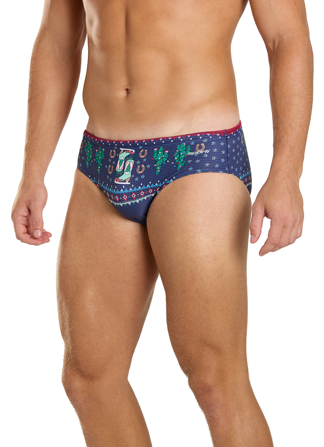 Sporti Granny Sweater Jingle Spurs Brief Swimsuit (26-40)