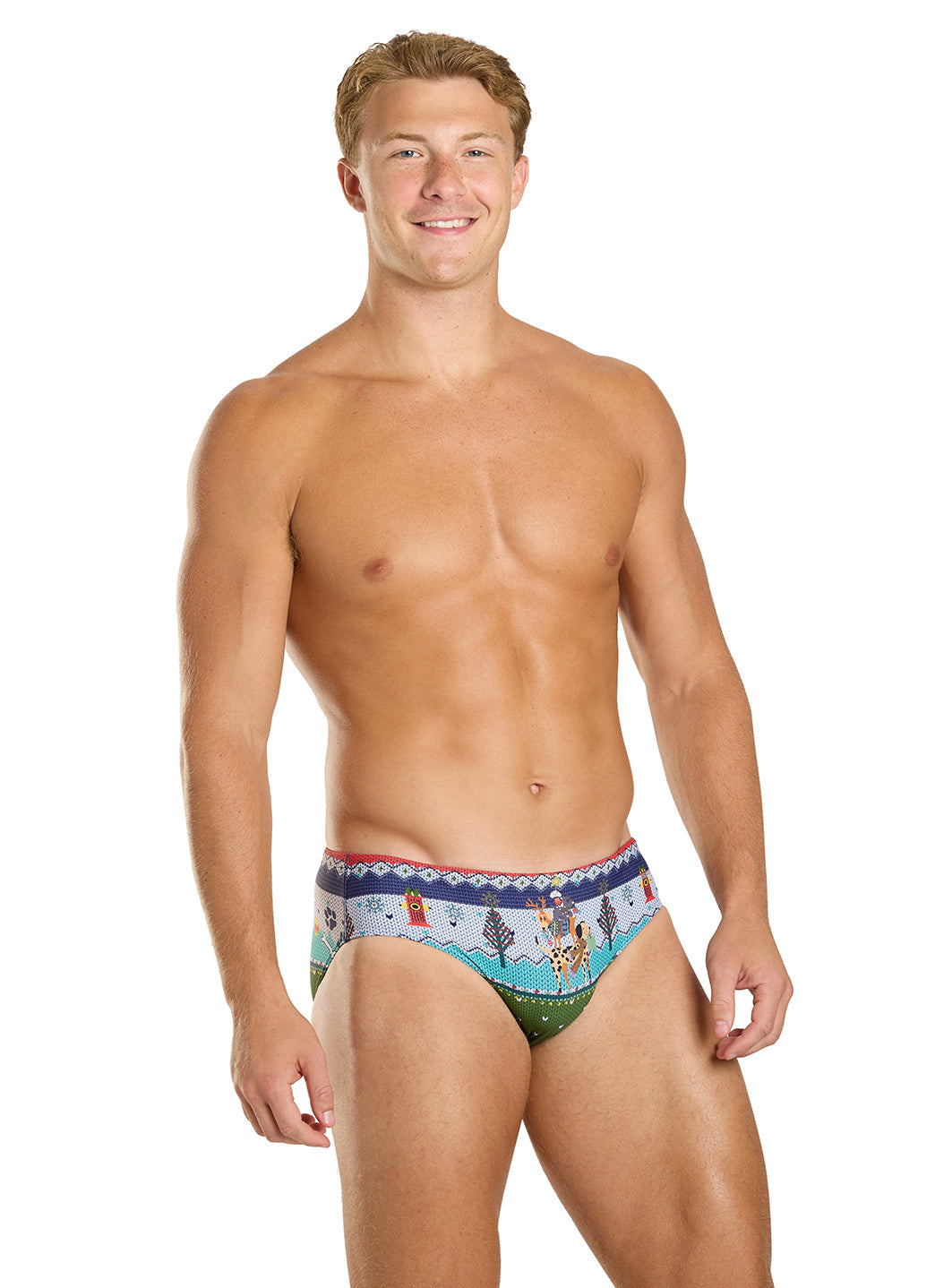 Sporti Granny Sweater Pawliday Cheer Brief Swimsuit (26-40)