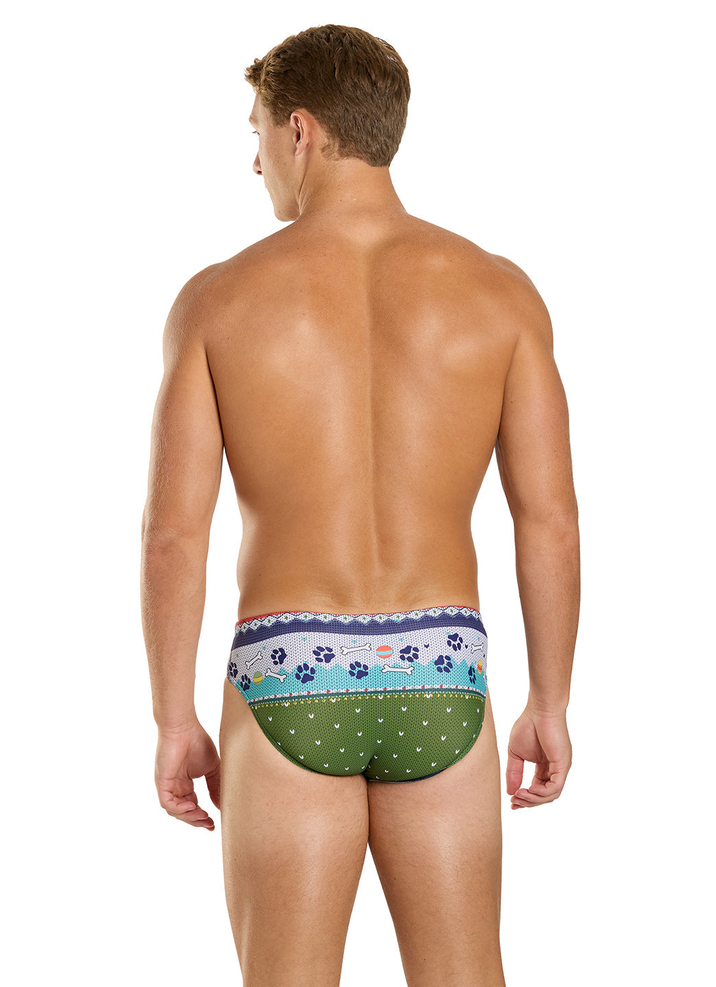 Sporti Granny Sweater Pawliday Cheer Brief Swimsuit (26-40)