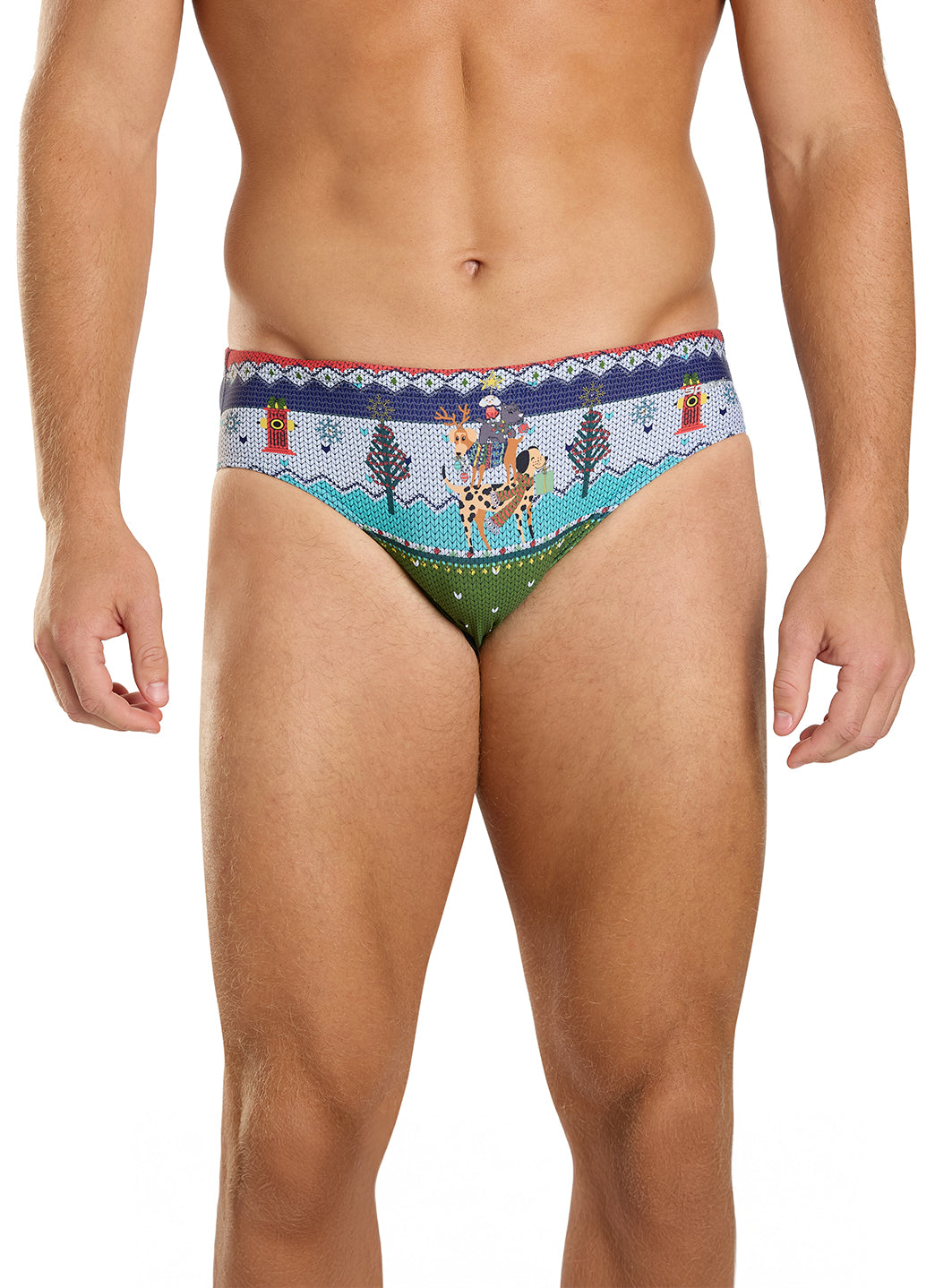 Sporti Granny Sweater Pawliday Cheer Brief Swimsuit (26-40)