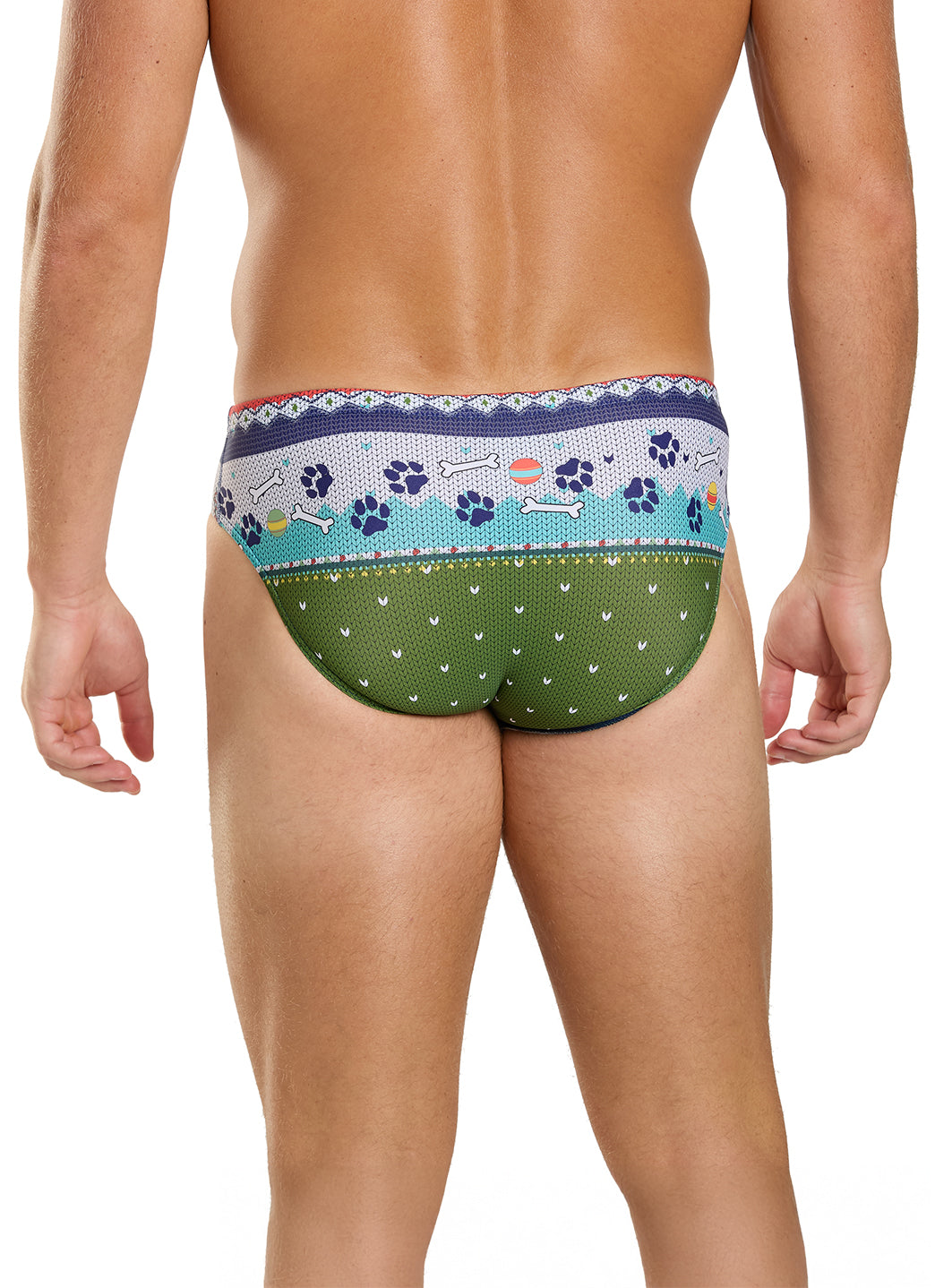 Sporti Granny Sweater Pawliday Cheer Brief Swimsuit (26-40)