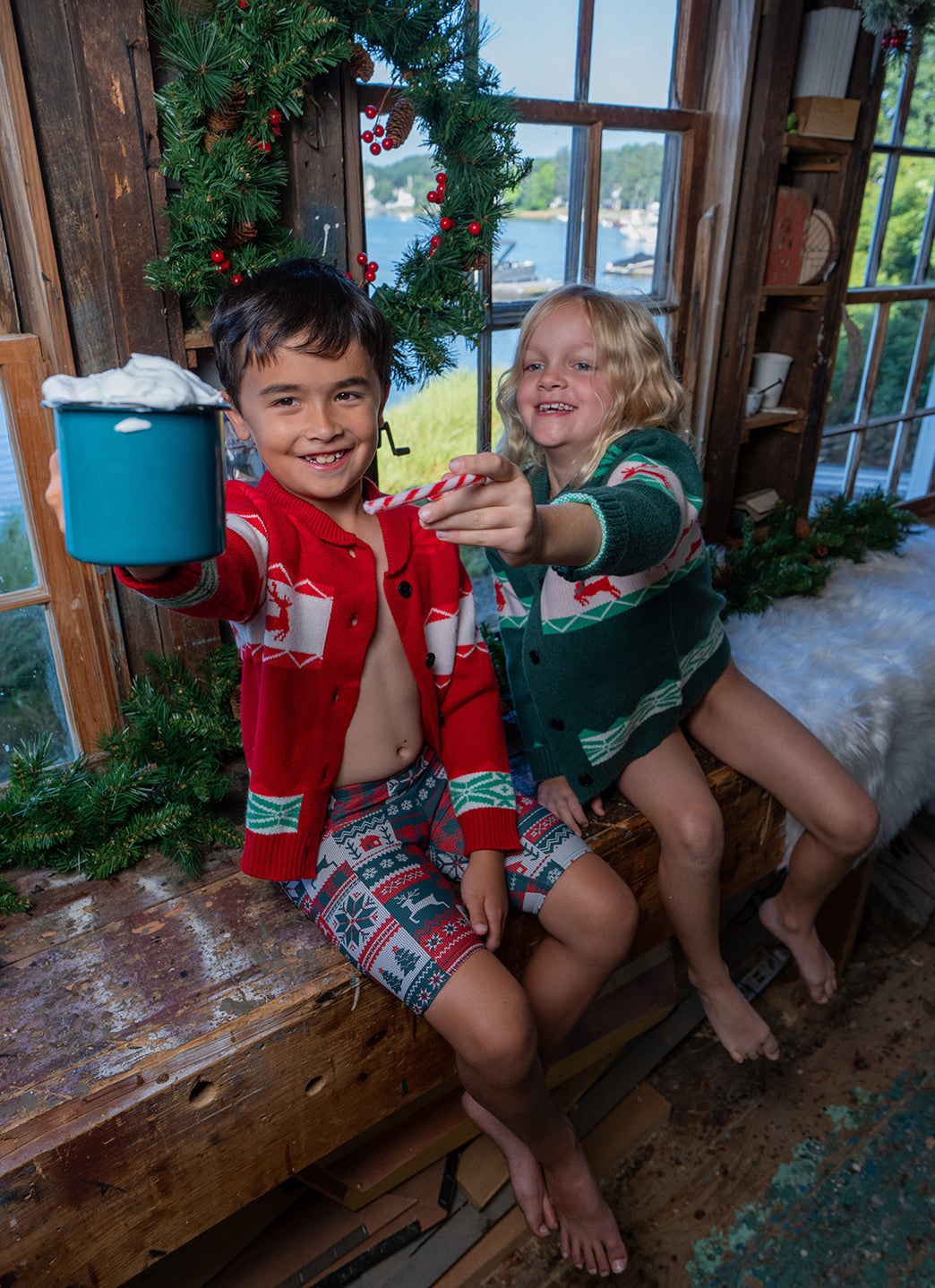 Sporti Granny Sweater Patchwork Pines Jammer Swimsuit (22-44)