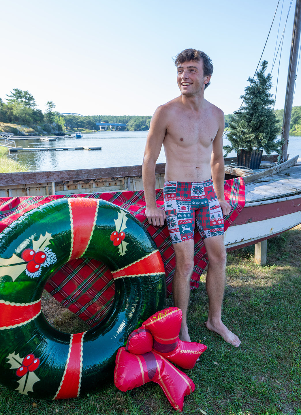 Sporti Granny Sweater Patchwork Pines Jammer Swimsuit (22-44)