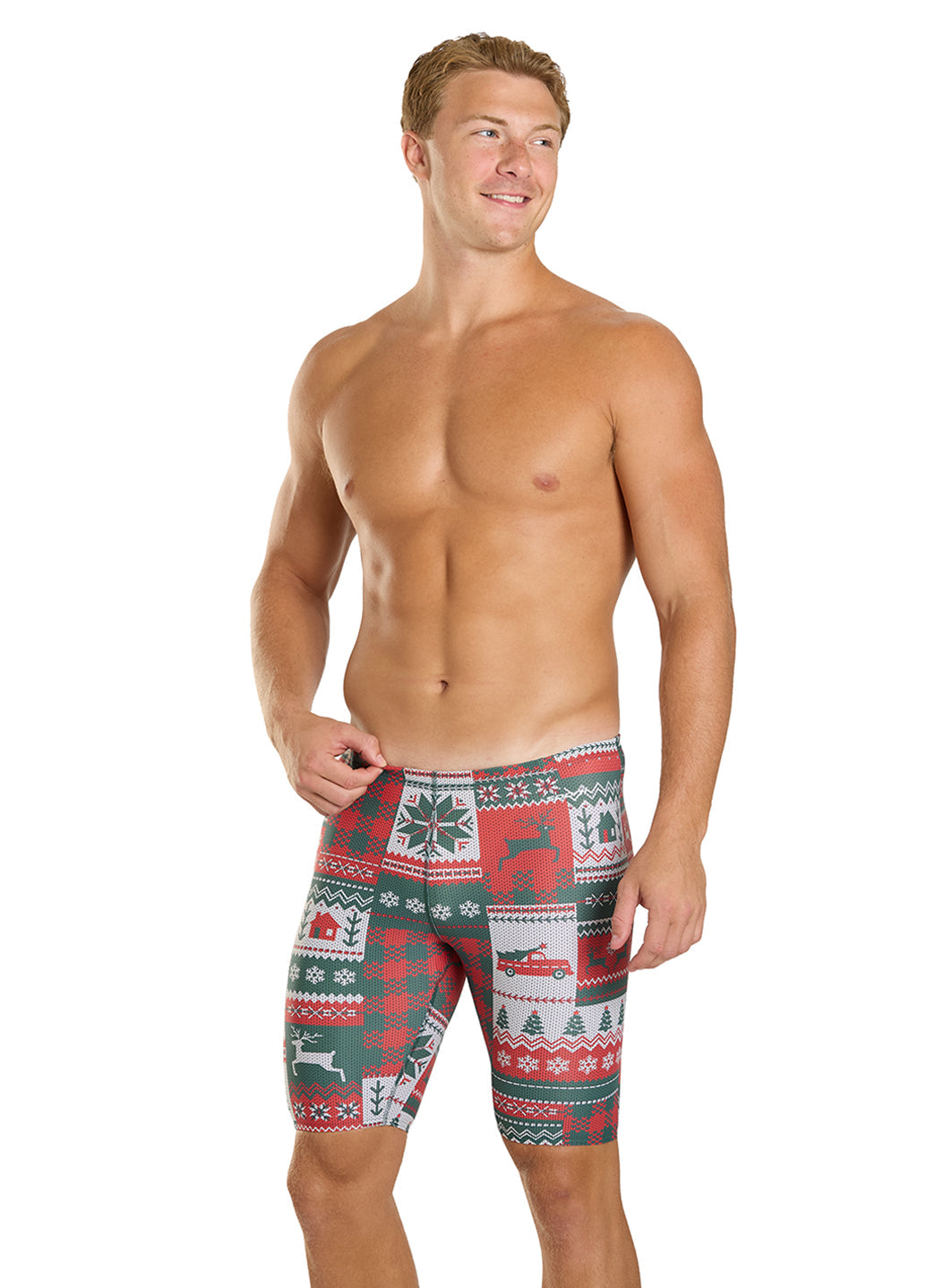 Sporti Granny Sweater Patchwork Pines Jammer Swimsuit (22-44)