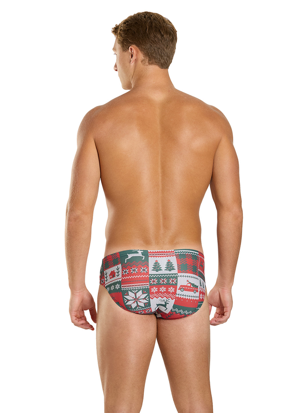 Sporti Granny Sweater Patchwork Pines Brief Swimsuit (26-40)