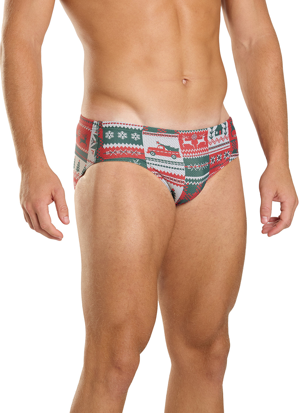 Sporti Granny Sweater Patchwork Pines Brief Swimsuit (26-40)