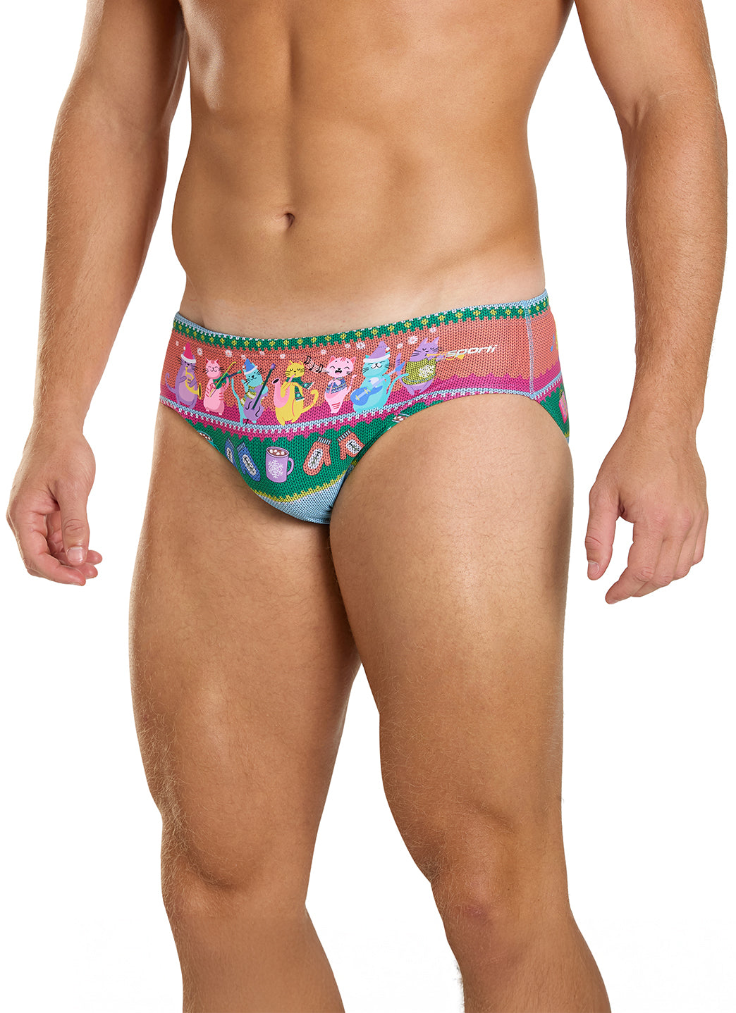 Sporti Granny Sweater Meowy & Bright Brief Swimsuit (26-40)