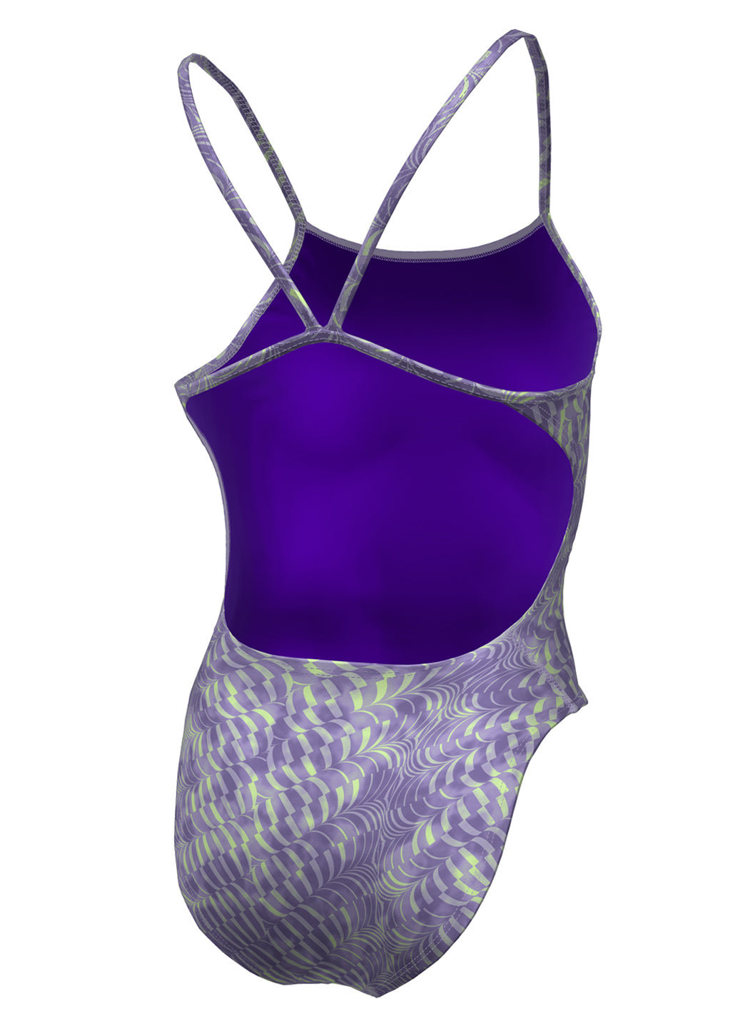 Nike Women's Hydrastrong Pool Lanes Cut Out Back One Piece Swimsuit