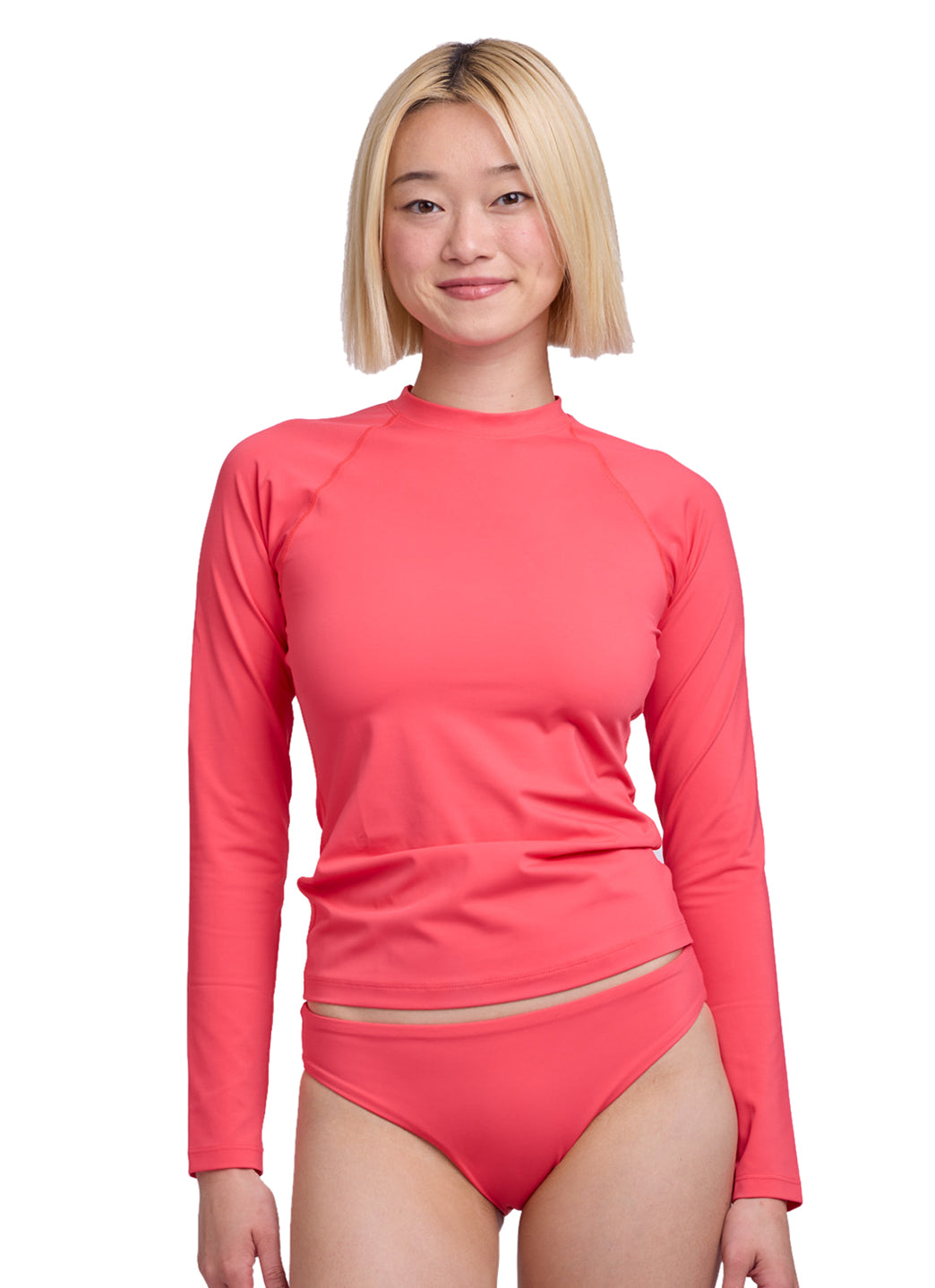 JOLYN Women's Noonan Solid Long Sleeve Rash Guard