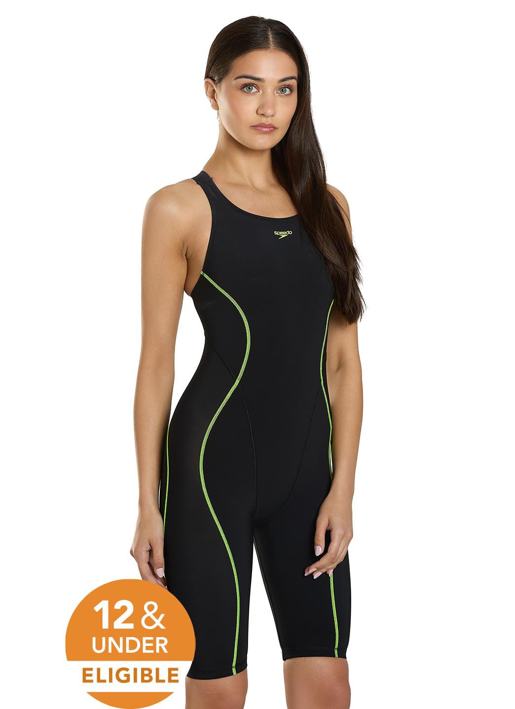 Speedo Women's Fastskin Solid Hyperspark Open Back Tech Suit Swimsuit