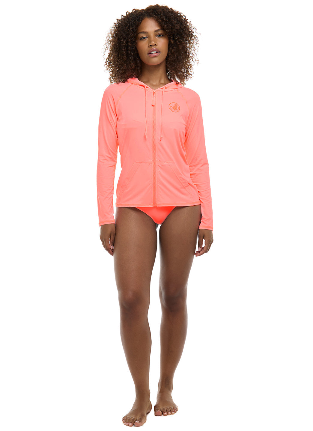 Body Glove Women's Smoothies Barbara Longsleeve UPF 50 Hooded Rash Guard