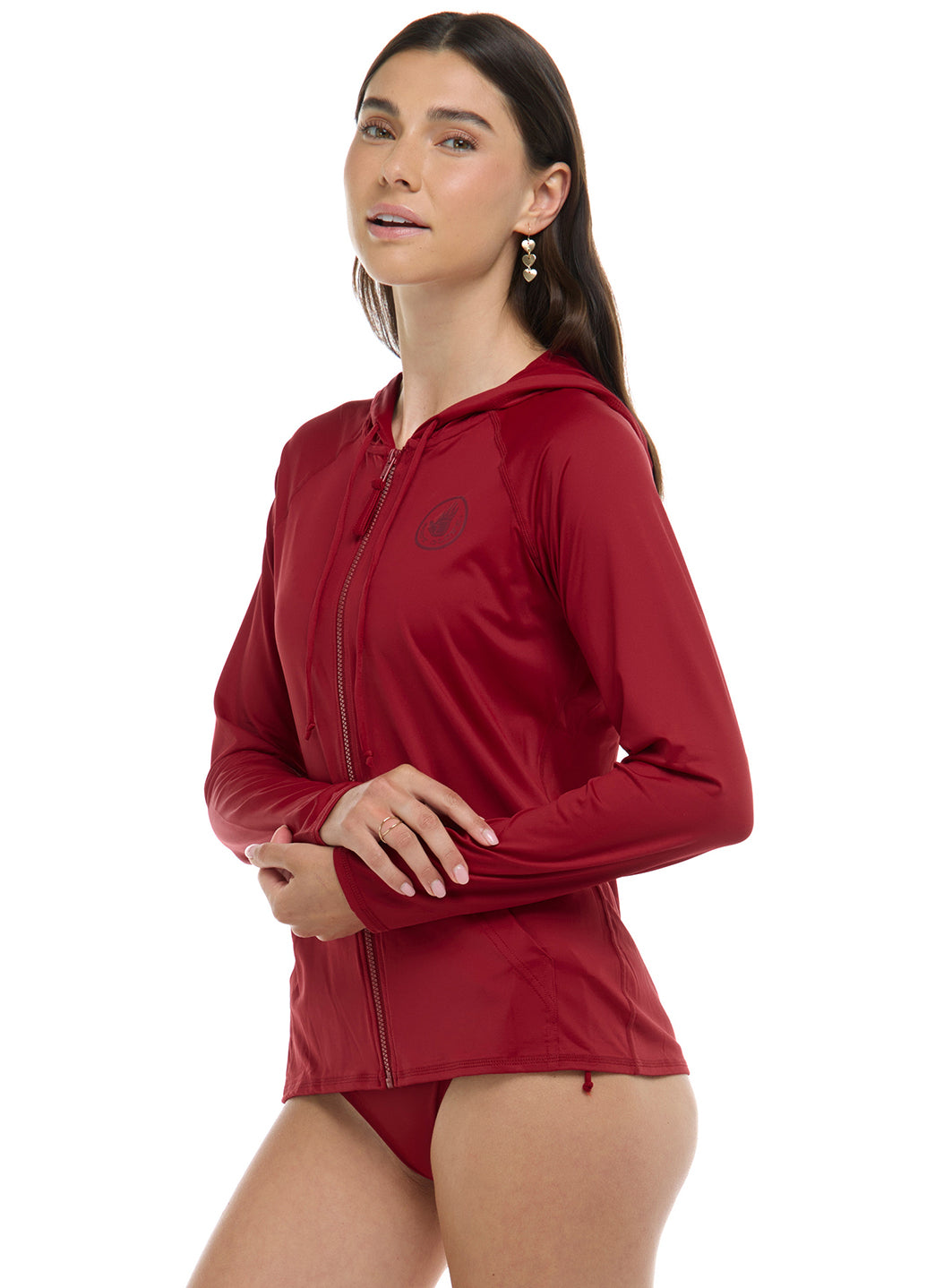 Body Glove Women's Smoothies Barbara Longsleeve UPF 50 Hooded Rash Guard