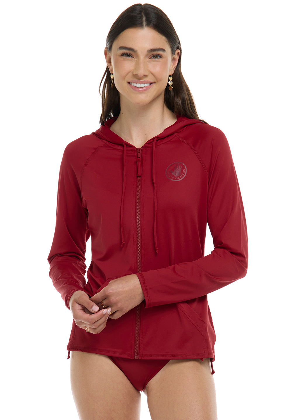 Body Glove Women's Smoothies Barbara Longsleeve UPF 50 Hooded Rash Guard