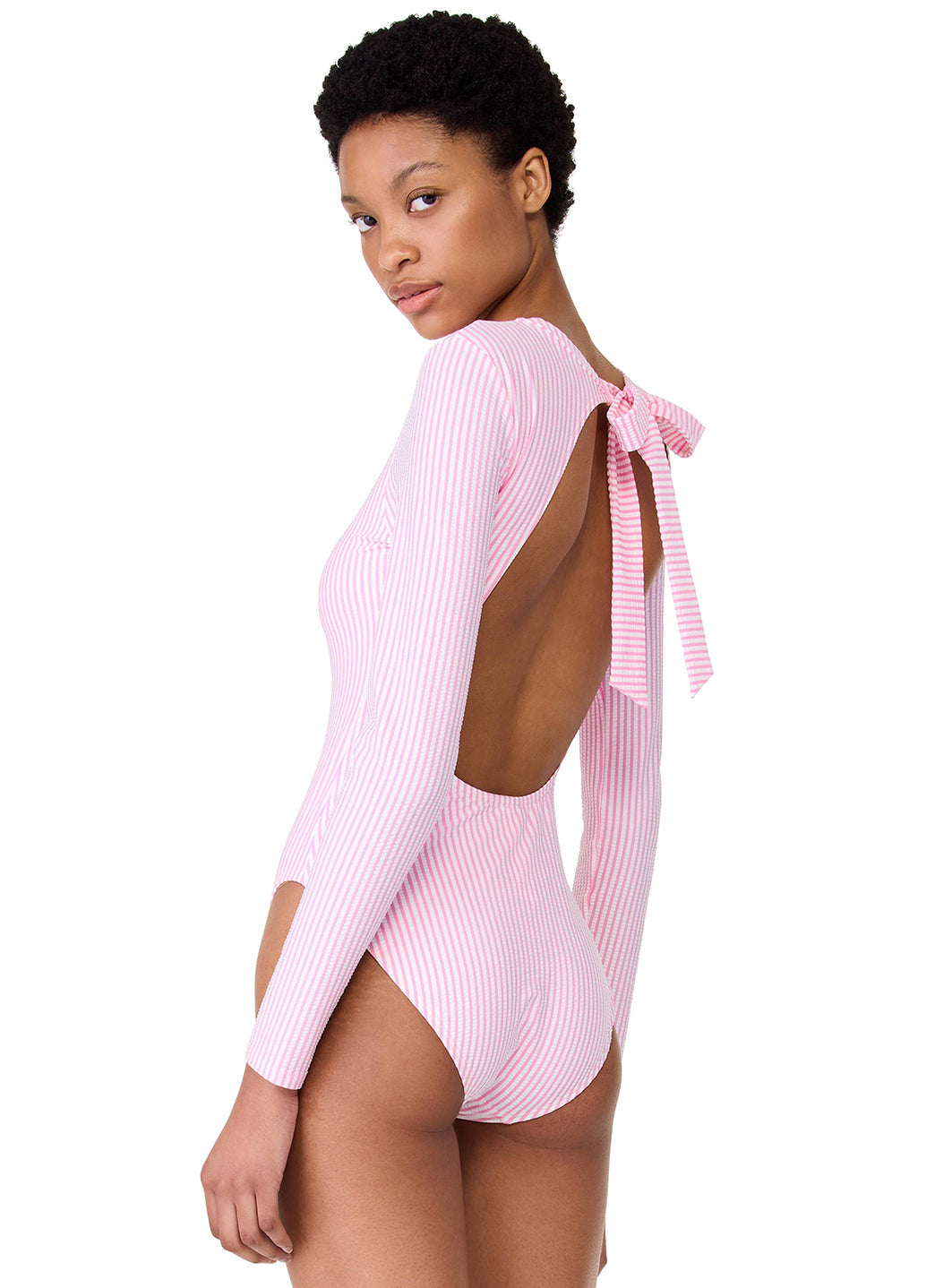 Kate Spade Women's Tide Stripe Long Sleeve One Piece