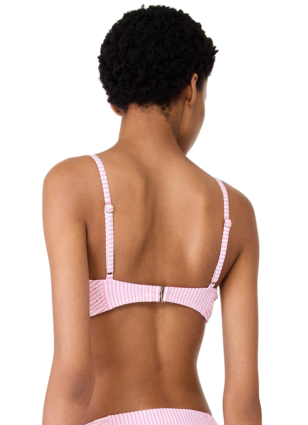 Kate Spade Women's Tide Stripe Smocked Bikini Top