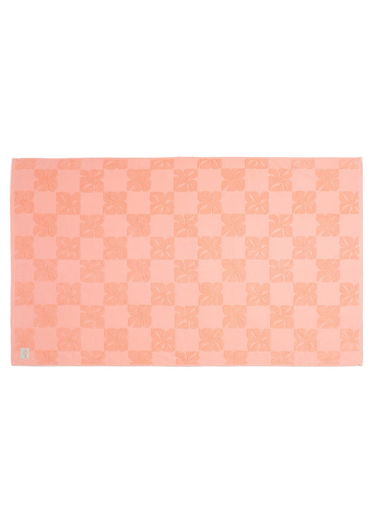 ALOHA Pua Check Beach Towel