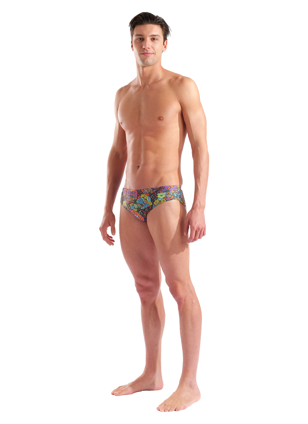 Arena Men's Flowery Skulls Brief Swimsuit