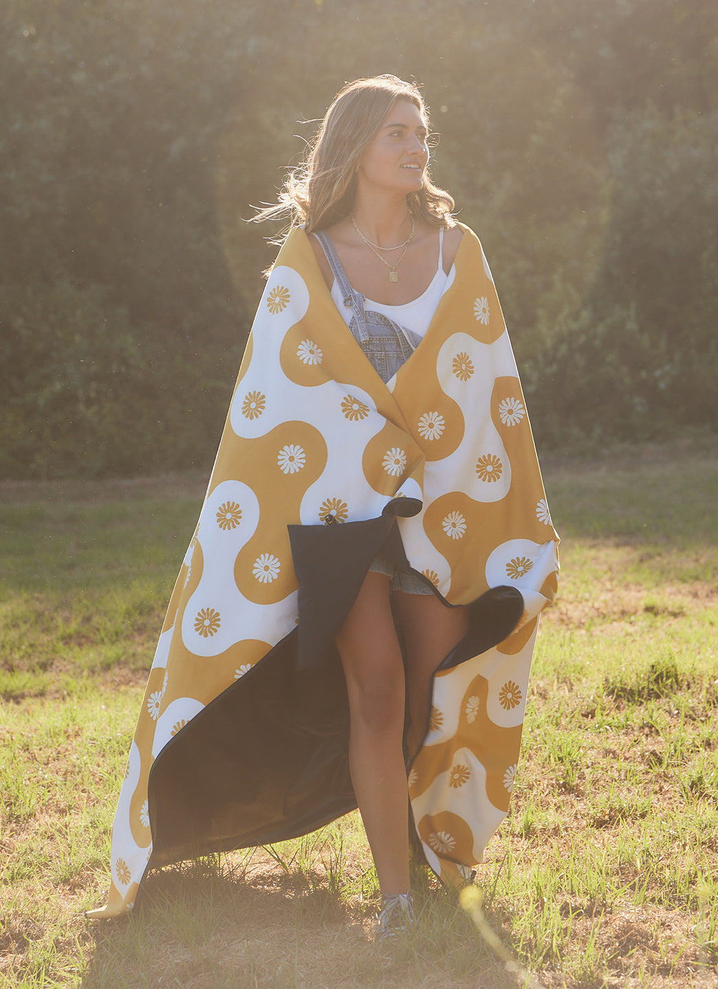 Slowtide Botanical Waves Quick-Dry Beach Blanket