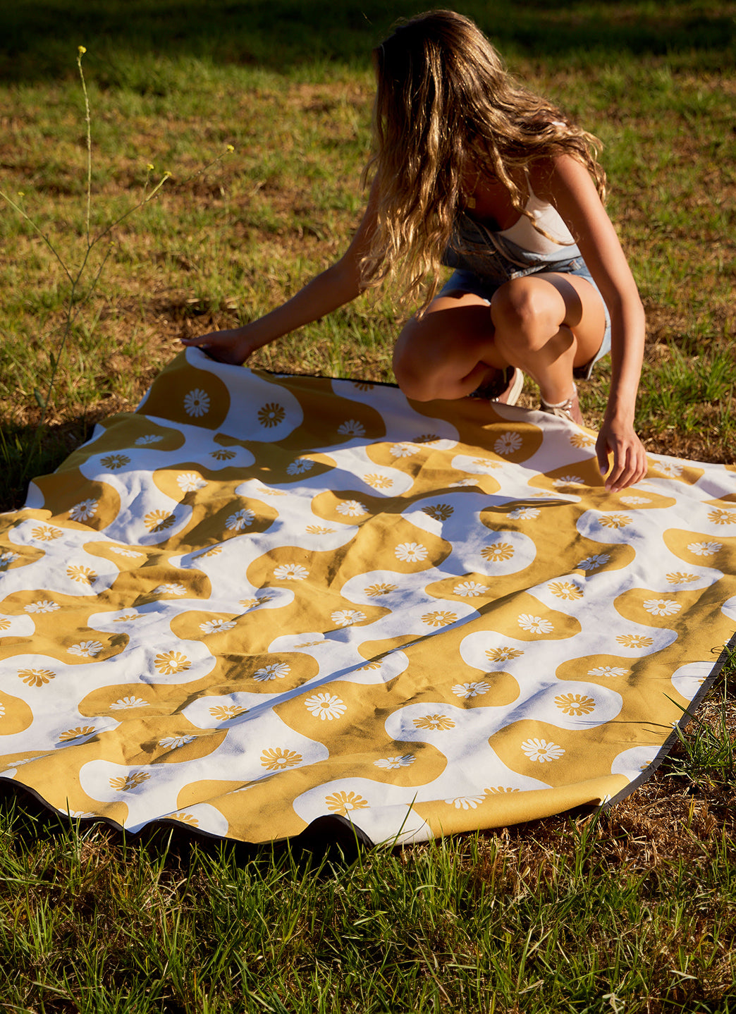 Slowtide Botanical Waves Quick-Dry Beach Blanket