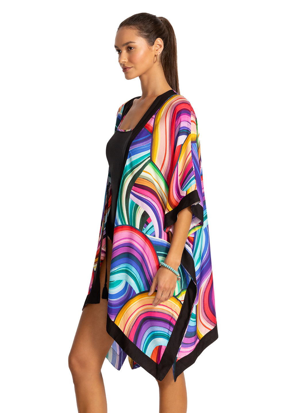 Johnny Was Women's Abel Short Kimono Cover Up