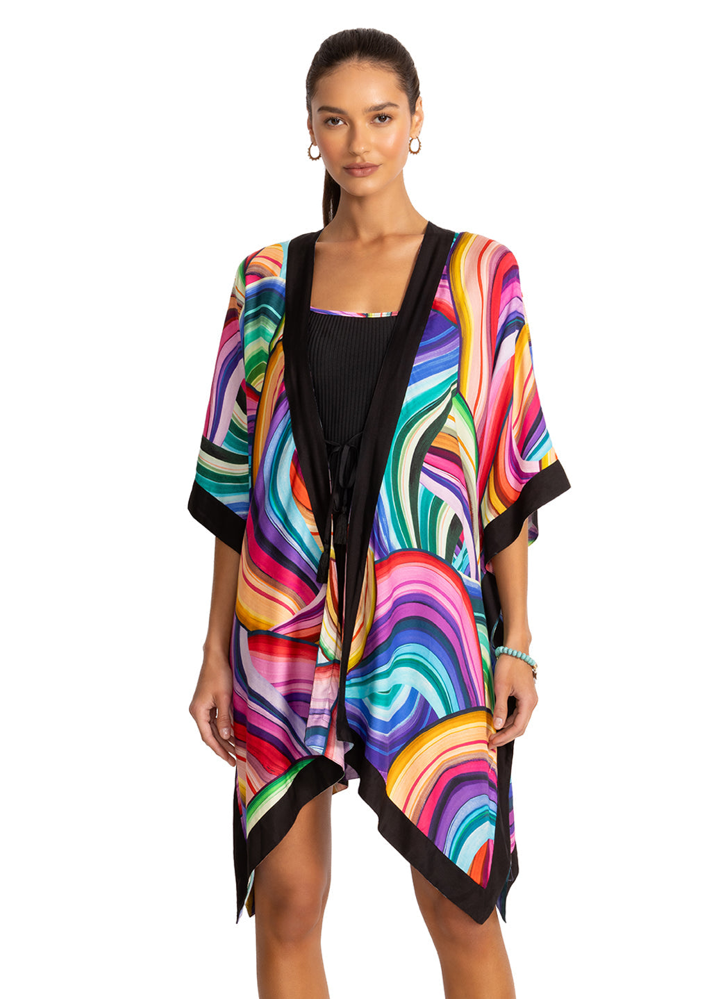 Johnny Was Women's Abel Short Kimono Cover Up