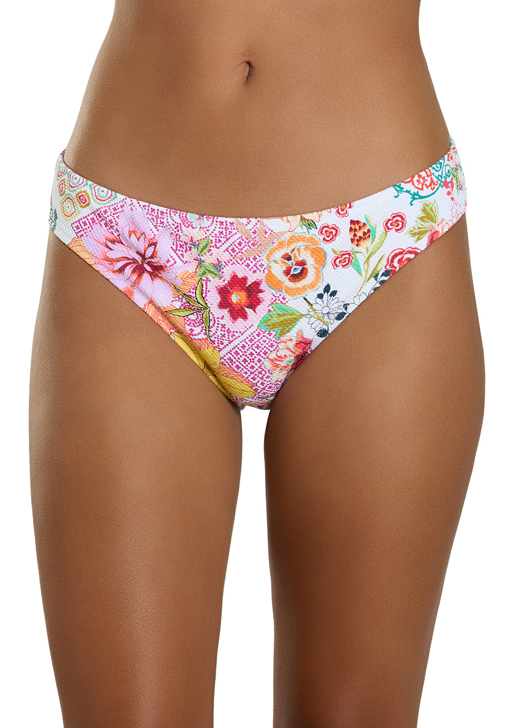 Johnny Was Women's Paula Reverse Pique Hipster Bikini Bottom