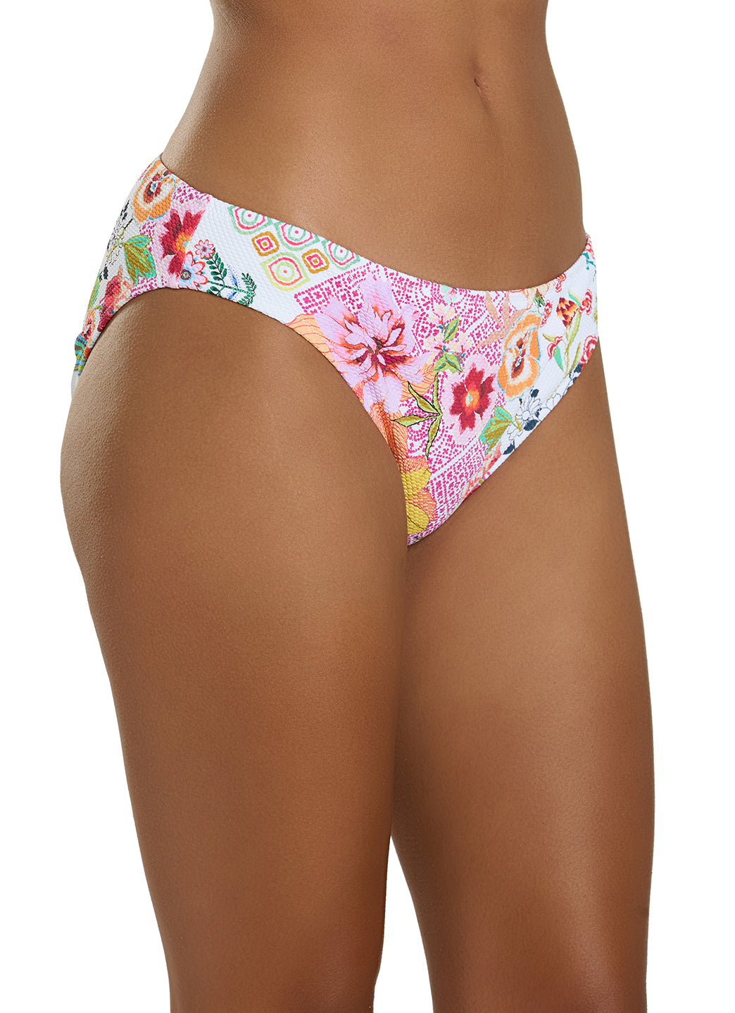 Johnny Was Women's Paula Reverse Pique Hipster Bikini Bottom