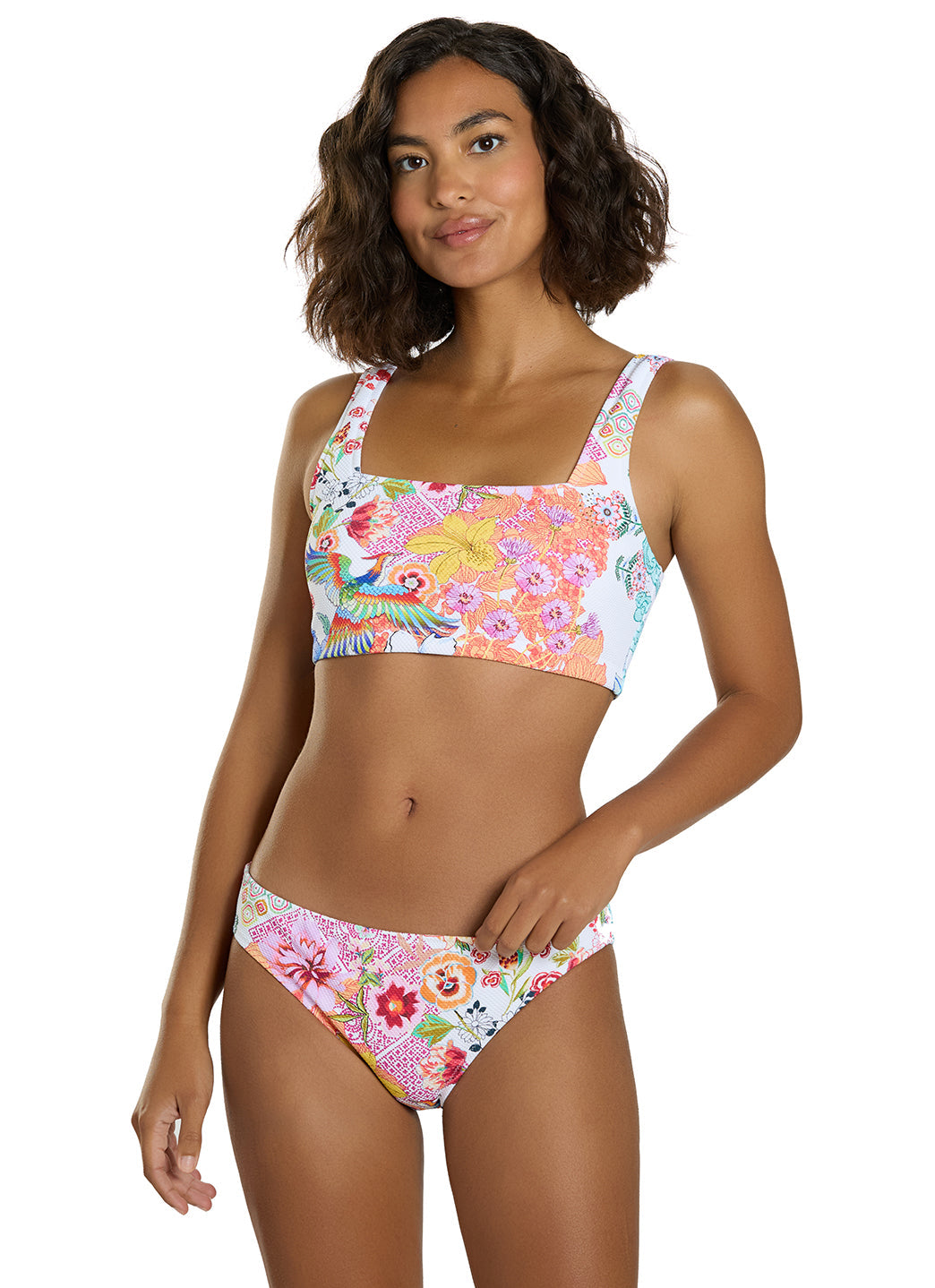 Johnny Was Women's Paula Reverse Pique Hipster Bikini Bottom