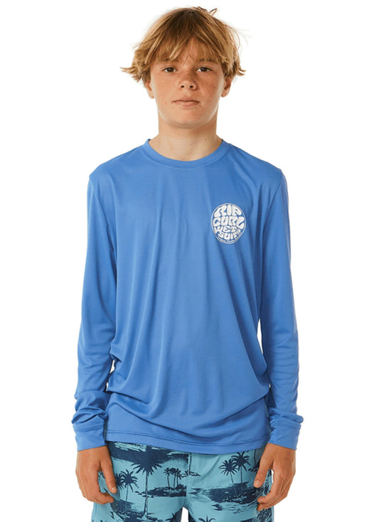 Rip Curl Boys' Icons Surflite UPF 50 Long Sleeve Rash Guard (Big Kid)