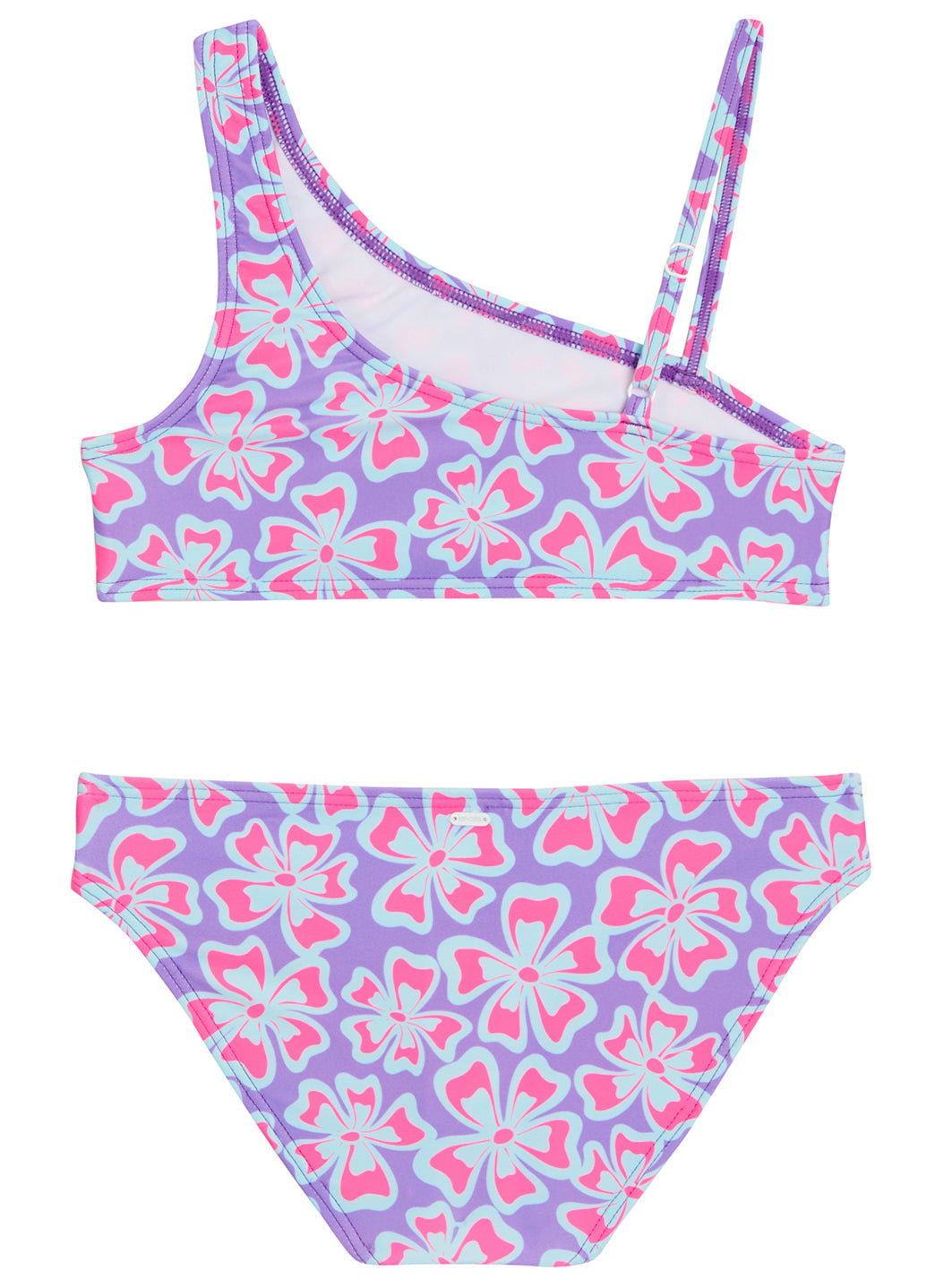 Rip Curl Girls' Neon Isles Floral One Shoulder Bikini Set (Big Kid)