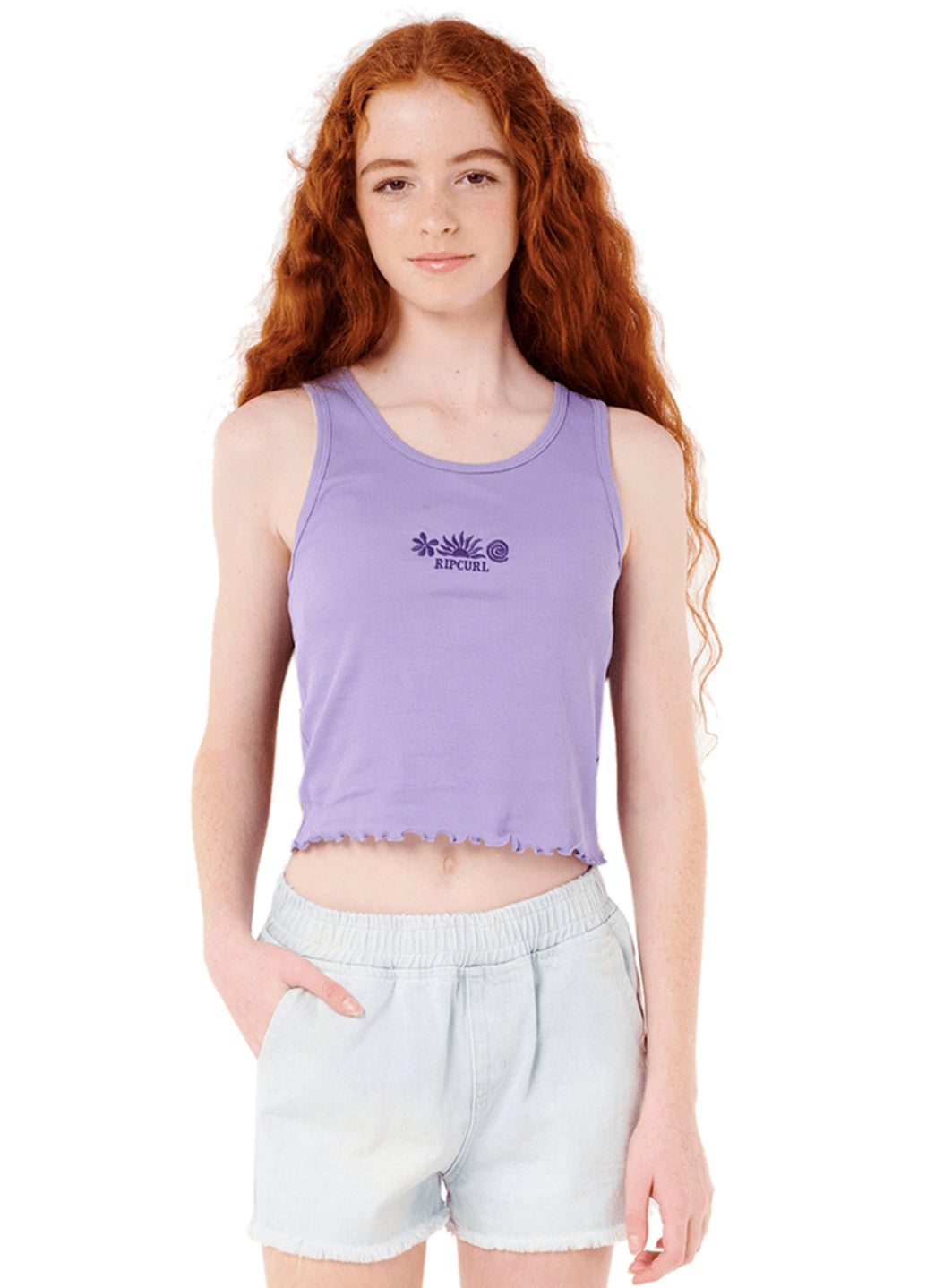 Rip Curl Girls' Neon Isles Rib Tank Top (Big Kid)