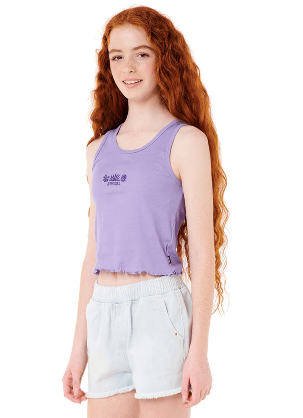 Rip Curl Girls' Neon Isles Rib Tank Top (Big Kid)