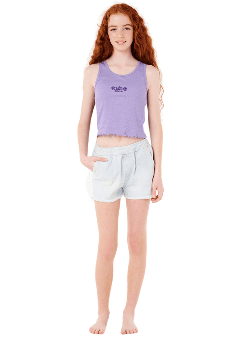 Rip Curl Girls' Neon Isles Rib Tank Top (Big Kid)