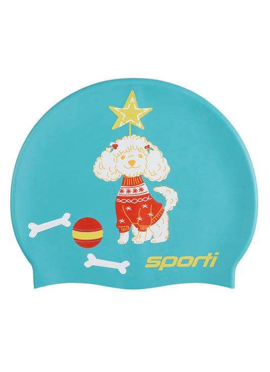 Sporti Pawliday Cheer Silicone Swim Cap