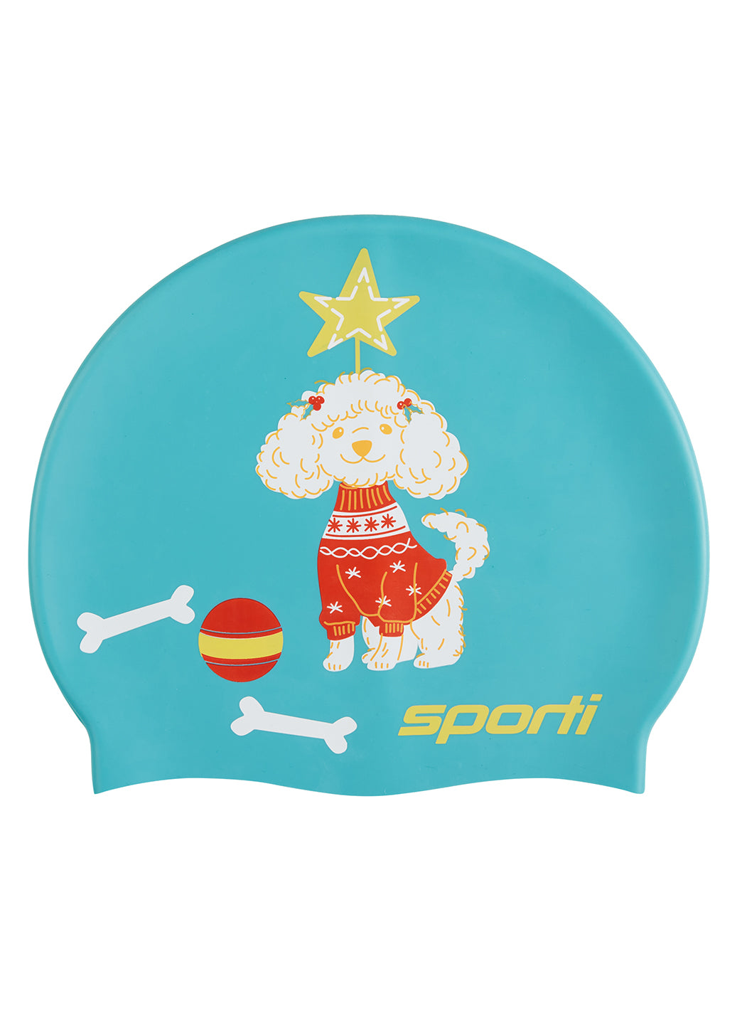 Sporti Pawliday Cheer Silicone Swim Cap